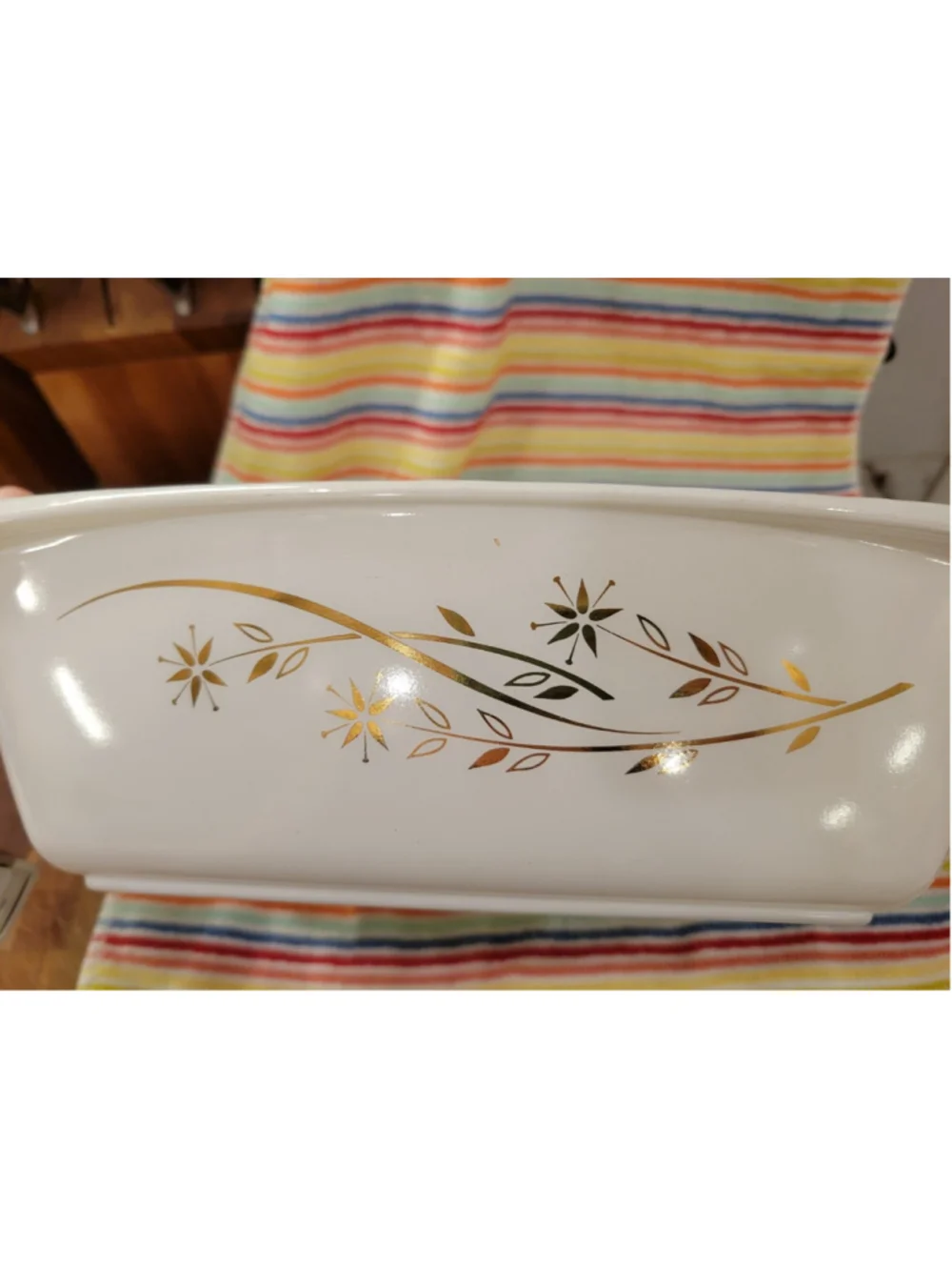 Vintage PYREX 4 QUART Casserole Roasting Golden Honeysuckle 1963-1965
